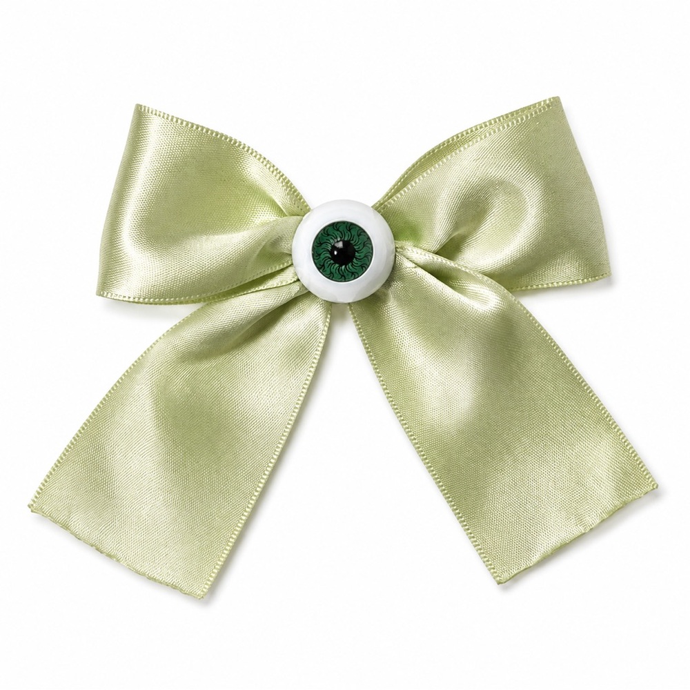 Bow Eyeball Clip – 1.5” Ribbon - Sage Secret